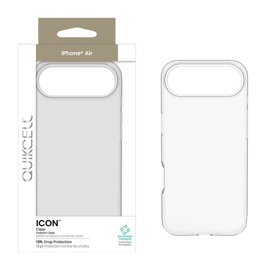 QUIKCELL Apple iPhone Air ICON Fashion Case CLEAR( 1103335) (MSRP $49.99)