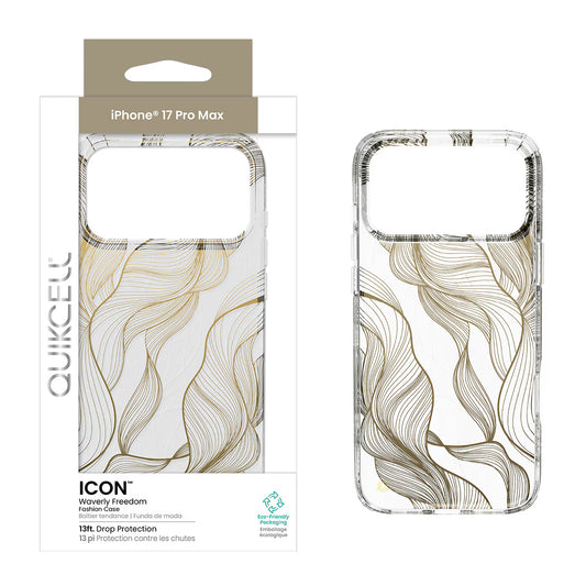 QUIKCELL Apple iPhone 17 Pro Max ICON Fashion Case METALIC GOLD(1103331) (MSRP $49.99)