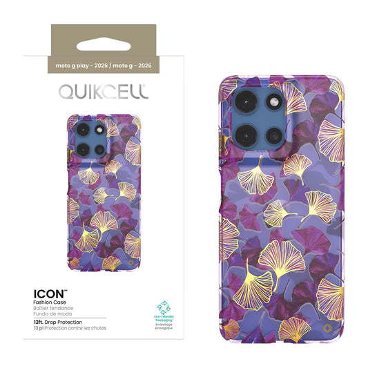 Quikcell ICON Fashion Case moto g play - 2026, moto g - 2026 Royal Palms (1108118) (MSRP $59.99)