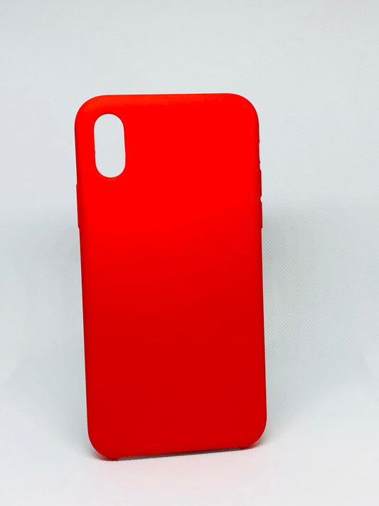 iPhone X/Xs High Quality Silicone case - Red (3052)