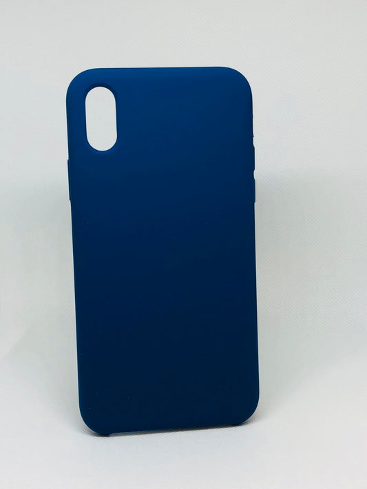 iPhone X/Xs High Quality Silicone case - Dark Blue (3051)
