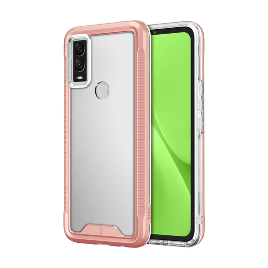 CRICKET INNOVATE E 5G ZIZO ION SERIES CASE WITH TEMPERED GLASS - ROSE GOLD (1105030)