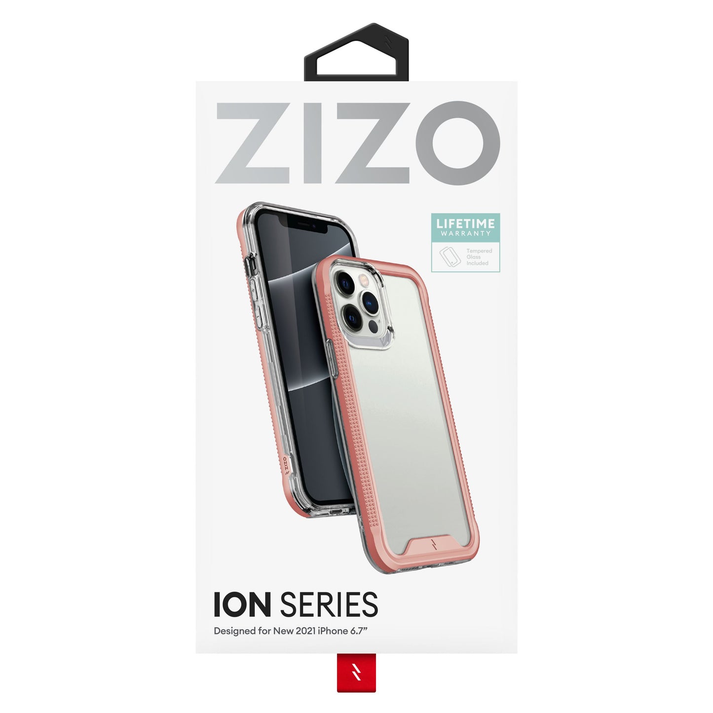 Apple iPhone 13 Pro Max 6.7 ZIZO ION Series Case with Tempered Glass - Rose Gold & Clear (1101899)