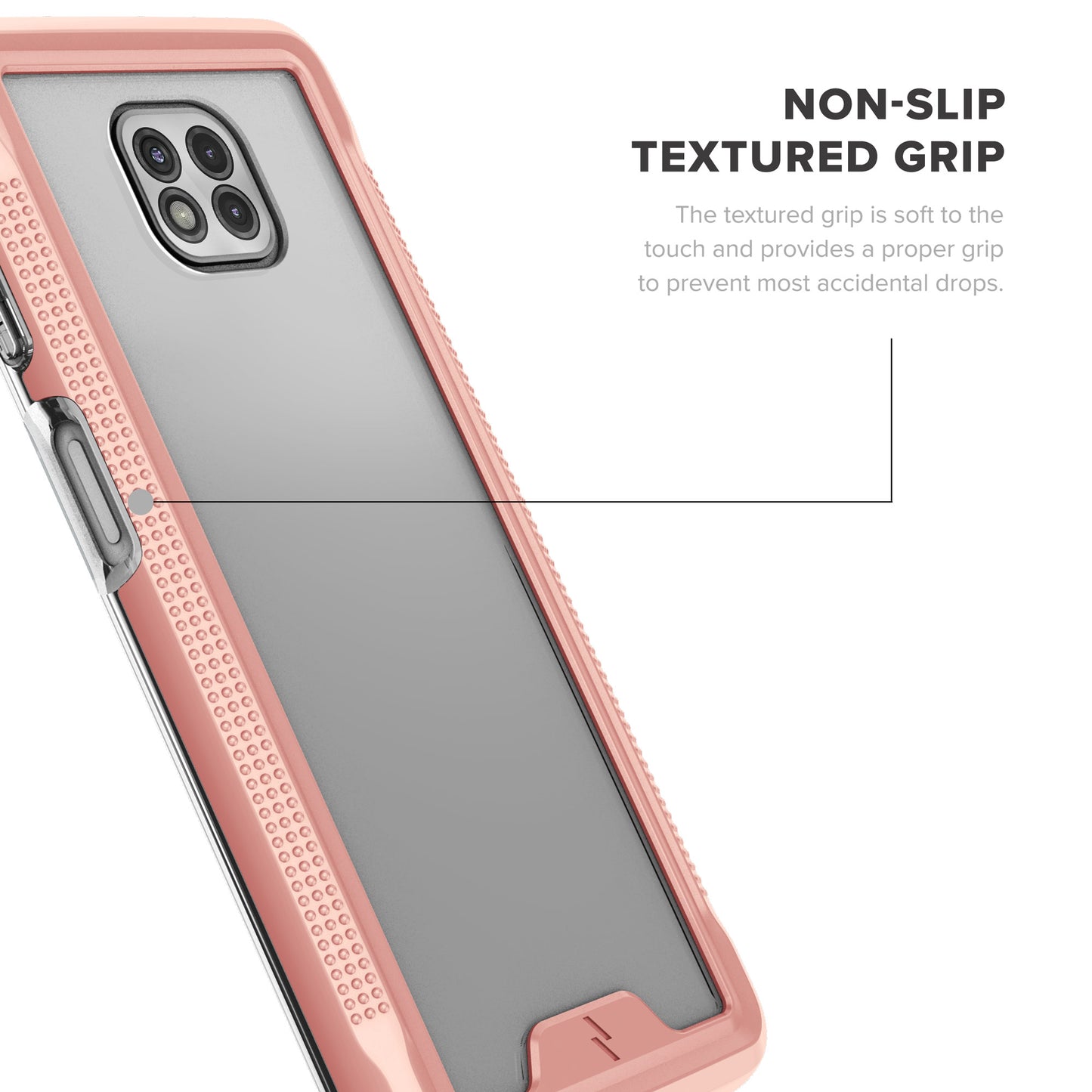 MOTO G POWER (2021) ZIZO ION SERIES CASE - ROSE GOLD & CLEAR (1100604)