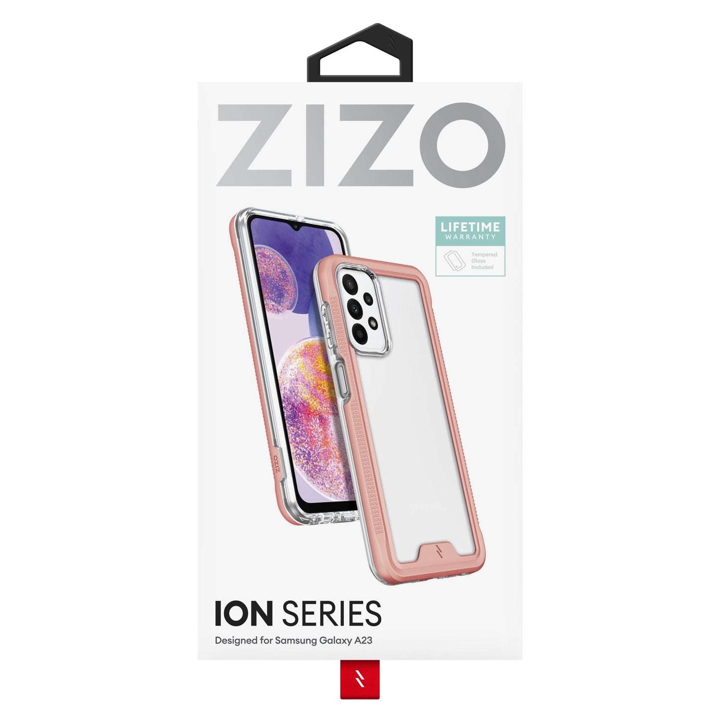 SAMSUNG GALAXY A23 5G ZIZO ION SERIES CASE WITH TEMPERED GLASS - ROSE GOLD (1104832)