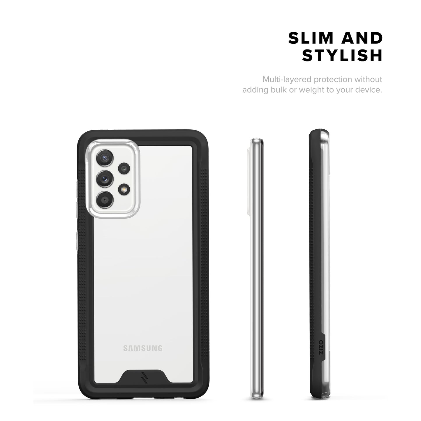 SAMSUNG GALAXY A52 5G ZIZO ION SERIES CASE WITH TEMPERED GLASS - BLACK & SMOKE (1101100)