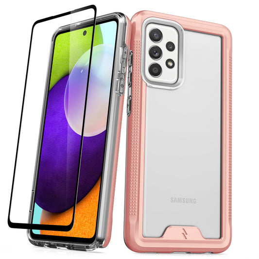 SAMSUNG GALAXY A52 5G ZIZO ION SERIES CASE WITH TEMPERED GLASS - ROSE GOLD & CLEAR (1101099)