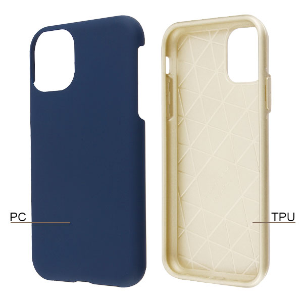 Apple iPhone 11 Pro Max - MyBat Fuse Shock Hybrid - Ink Blue / Metallic Gold (4538)