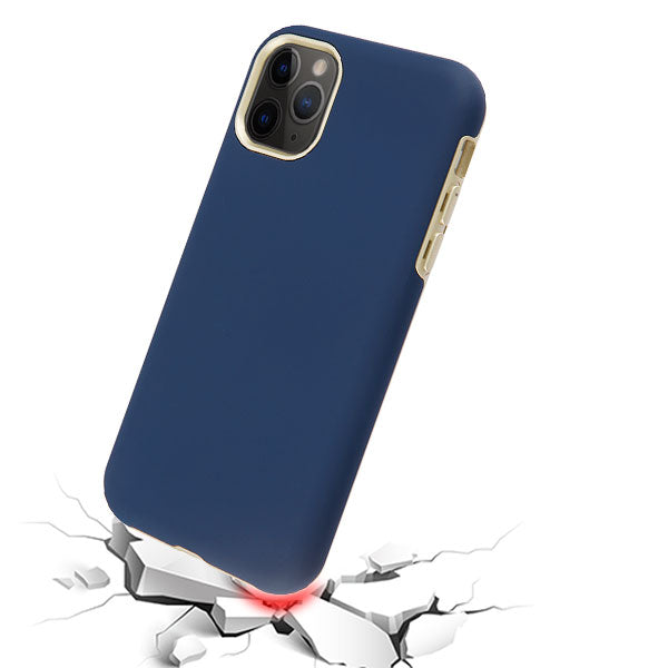 Apple iPhone 11 Pro Max - MyBat Fuse Shock Hybrid - Ink Blue / Metallic Gold (4538)
