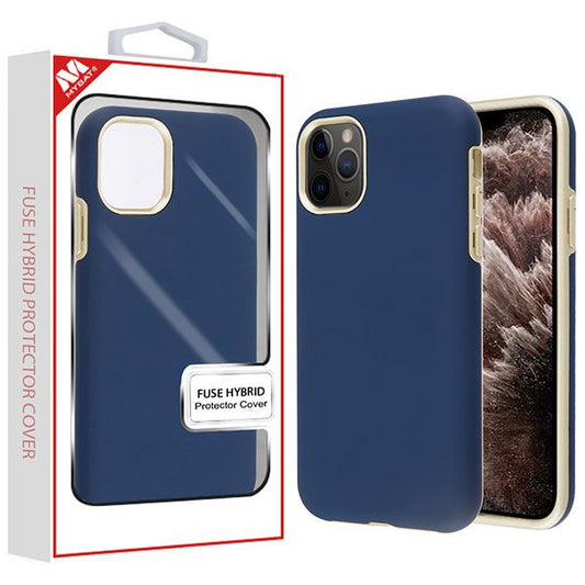 Apple iPhone 11 Pro Max - MyBat Fuse Shock Hybrid - Ink Blue / Metallic Gold (4538)