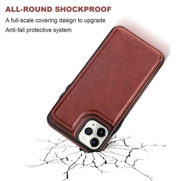 APPLE IPHONE 11 PRO MAX - MYBAT Brown Stow Wallet Case (9506)
