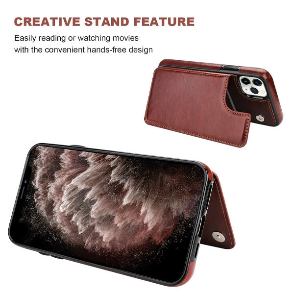 APPLE IPHONE 11 PRO MAX - MYBAT Brown Stow Wallet Case (9506)