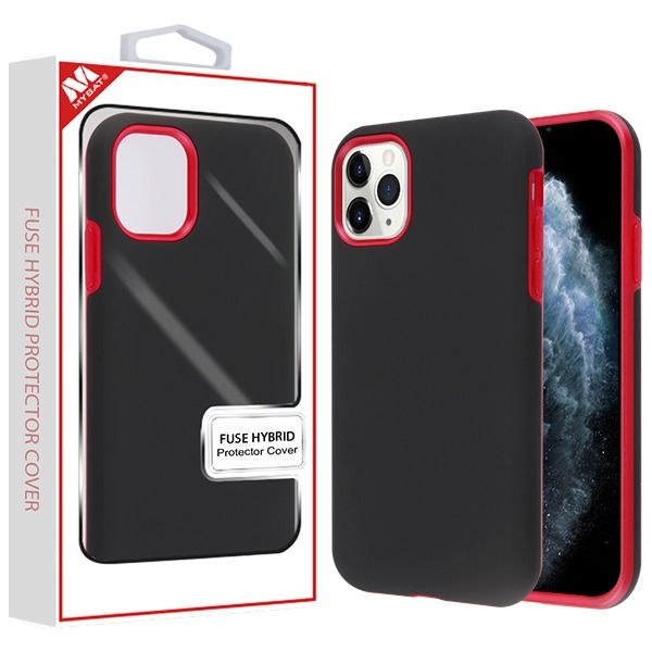 Apple iPhone 11 Pro - MyBat Fuse Hybrid Cover - Black / Red (4541)
