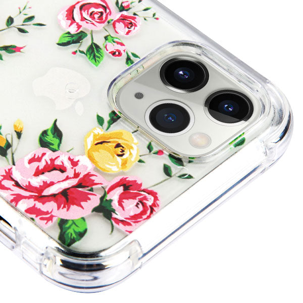 Apple iPhone 11 Pro - MyBat Tuff Lucid Hybrid Cover - Pink Roses / Clear (4545)