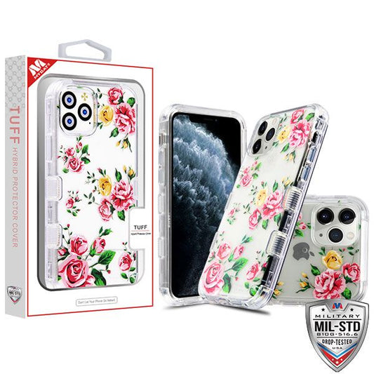 Apple iPhone 11 Pro - MyBat Tuff Lucid Hybrid Cover - Pink Roses / Clear (4545)