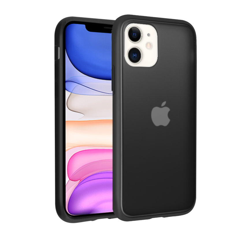 Apple iPhone 11 MyBat Frost Hybrid Protector Cover - Semi Transparent Smoke Frosted / Rubberized Black  (1103417)