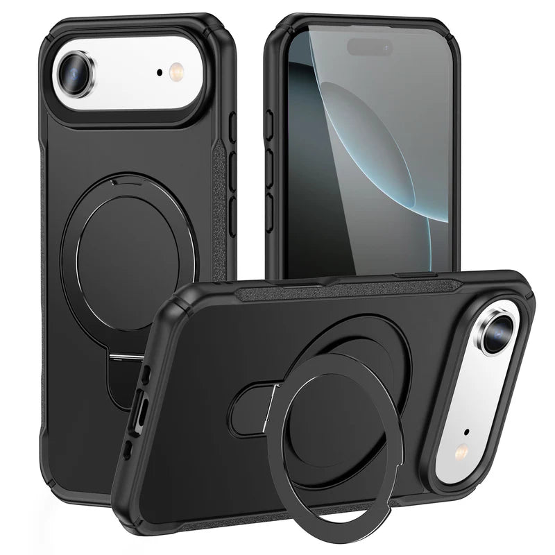 hybrid protective phone case with an integrated magnetic ring kickstand For IPHONE 17 AIR - BLACK ( 1103761) (MSRP $49.99)