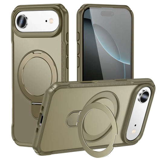 hybrid protective phone case with an integrated magnetic ring kickstand For IPHONE 17 AIR - KHAKI ( 1103763) (MSRP $49.99)