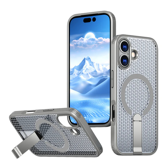 iPhone 17 Luxury Heat Dissipation Cooling Stand Bracket Magnetic For Magsafe Case - Grey  (1103223) (MSRP $59.99)