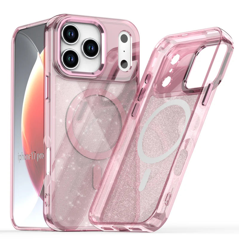 iPhone 17 PRO MAX Glitter Bling Magnetic MagSafe Acrylic Case - Pink (1103242) (MSRP $59.99)