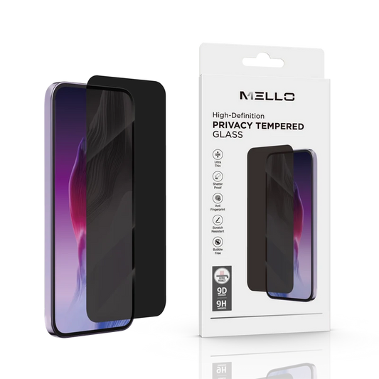 MELLO IPHONE 18 PRO TEMPERED GLASS PRIVACY (only)  (1108197) MSRP (49.99)