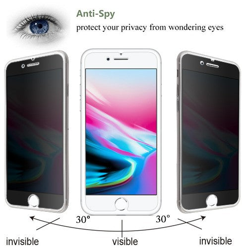 Apple iPhone 8/7 / SE (2020) MyBat Privacy Tempered Glass Screen Protector (2.5D) - Transparent Smoke (1103339)