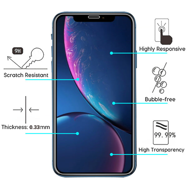Apple iPhone 11 / XR MyBat (3 Pack) Tempered Glass Screen Protector with Installation Frame - Clear (1103721)