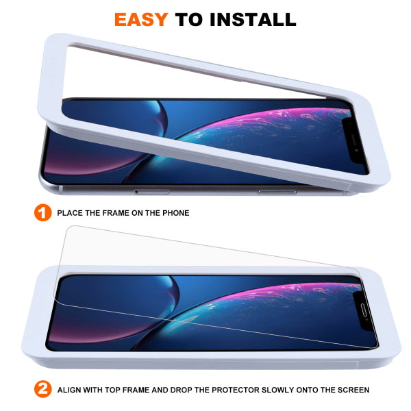 Apple iPhone 11 / XR MyBat (3 Pack) Tempered Glass Screen Protector with Installation Frame - Clear (1103721)
