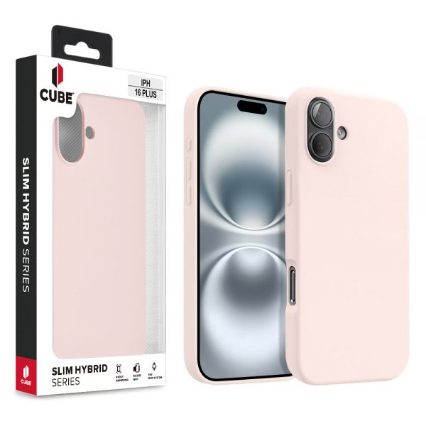 Cube® - Apple iPhone 16 Plus (6.7) - Pink Sand Silky Smooth Impact Resistant Silicone with Textured Microfiber Inside Lining with 360º Protection in Cube Retail Box ( 1103502) (MSRP $39.99)