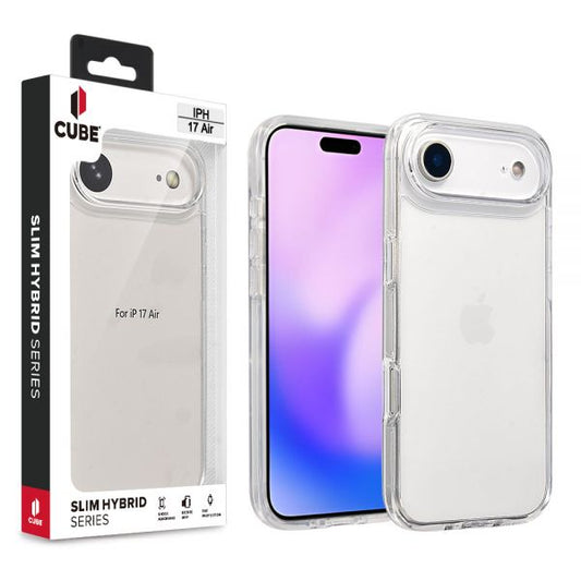 Cube® - Apple iPhone Air (6.5) - Clear PC Hard Cover With Clear Protective Bumper in Cube Retail Box (1103267) (MSRP $39.99)