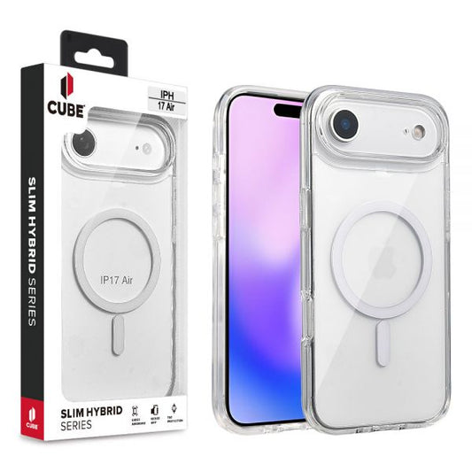 Cube® - Apple iPhone Air (6.5) - Clear PC Hard Cover With Clear Protective BumperCompatible with MagSafe Chatrger in Cube Retail Box (1103268) (MSRP $59.99)