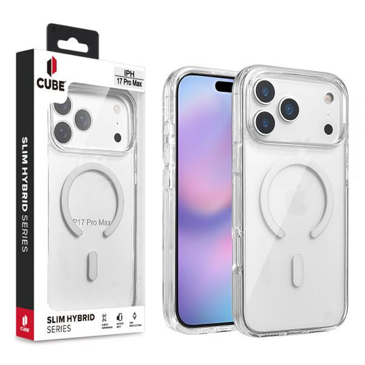 Cube® - Apple iPhone 17 Pro Max (6.9) - Clear PC Hard Cover With Clear Protective BumperCompatible with MagSafe Chatrger in Cube Retail Box (1103263) (MSRP $59.99)