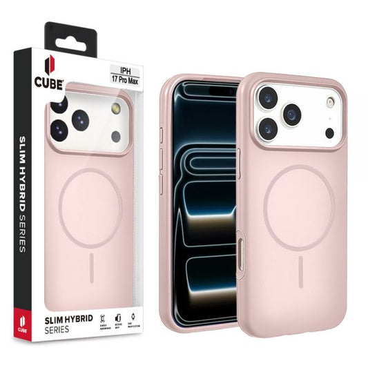 Cube® - Apple iPhone 17 Pro Max (6.9) - Pink Sand Silky Smooth Impact Resistant Silicone with Textured Microfiber Inside Lining with 360º Protection Compatible with MagSafe Charger in Cube Retail Box ( 1103503) (MSRP $49.99)