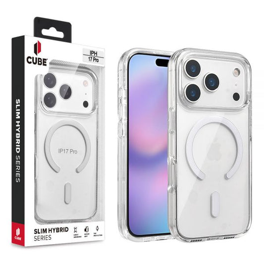 Cube® - Apple iPhone 17 Pro (6.3) - Clear PC Hard Cover With Clear Protective BumperCompatible with MagSafe Chatrger in Cube Retail Box (1103259) (MSRP $59.99)