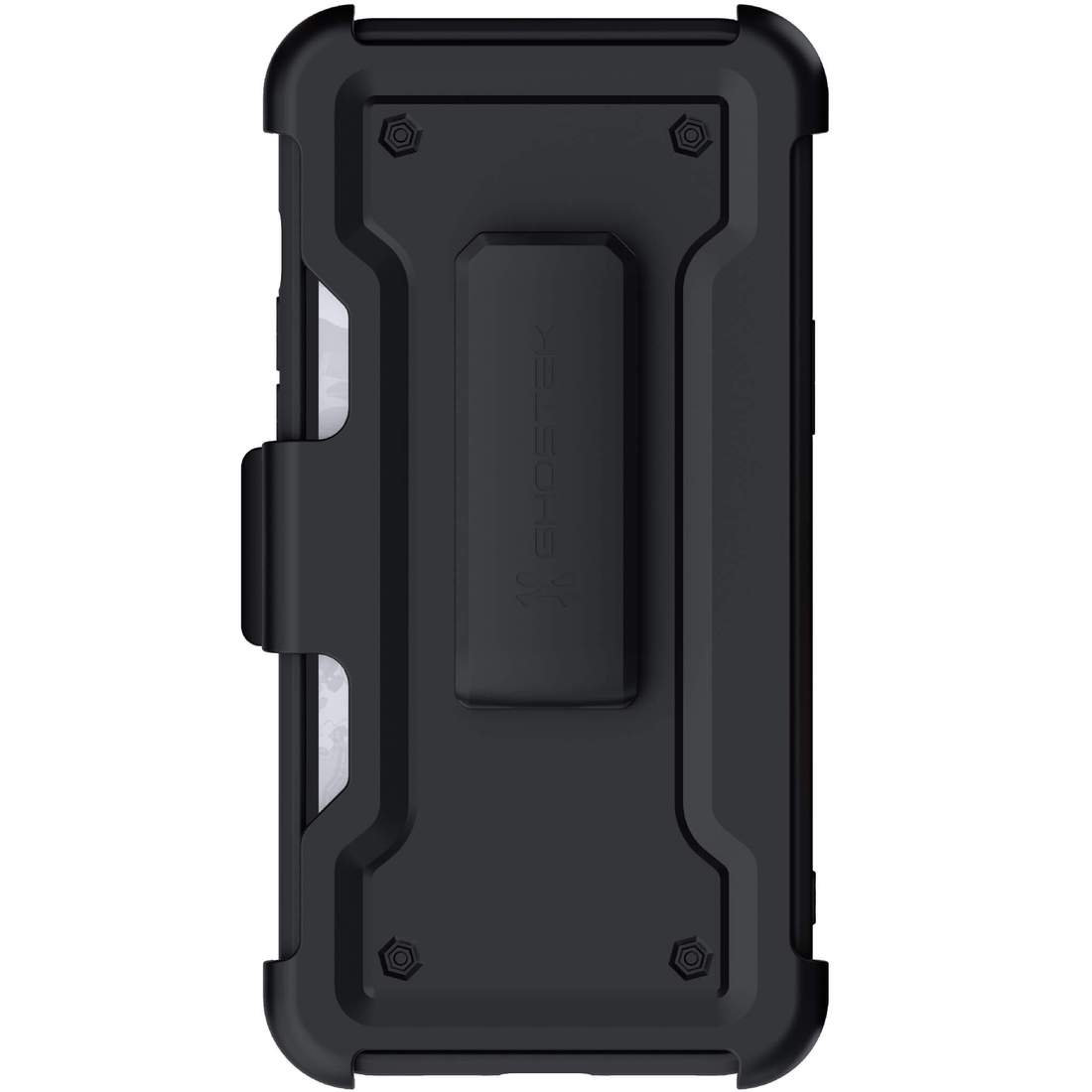 Apple iPhone 12 Pro Max Ghostek Belt Clip Holster Phone Case w/Kickstand and Card Holder - Matte Black (1101718)
