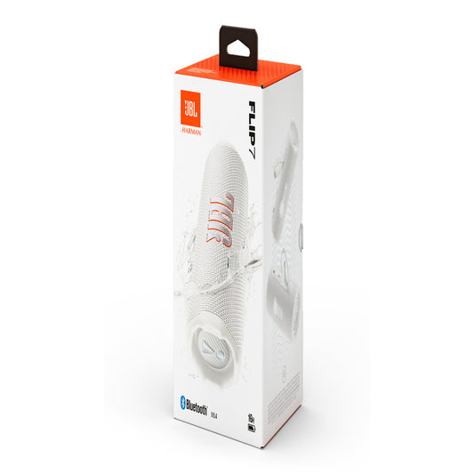 JBL Flip 7 - Portable Waterproof and Drop-Proof Speaker, Bold Pro Sound with AI Sound Boost, 16Hrs of Playtime, and PushLock System - white   ( 1103632) (MSRP $159.99)
