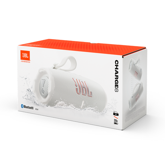 JBL - Charge 6 Portable Wireless Speaker - White  ( 1107836) (MSRP $259.99)