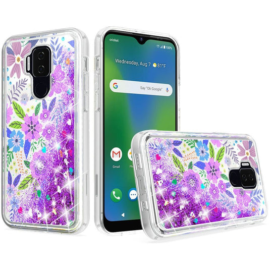 Cricket Influence KaseAult Liquid Quicksand Glitter Cover Case - Colorful Flower Arrangement (1101246)