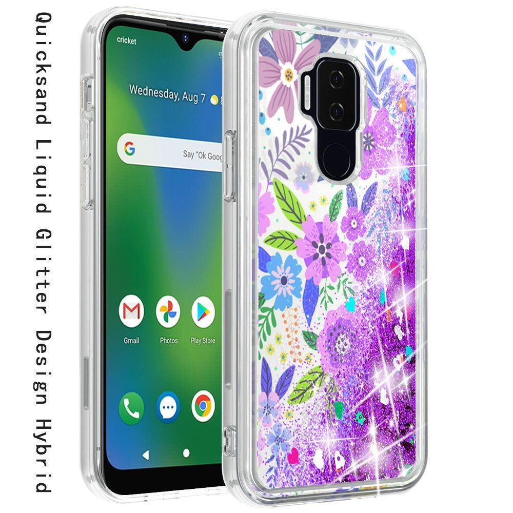 Cricket Influence KaseAult Liquid Quicksand Glitter Cover Case - Colorful Flower Arrangement (1101246)