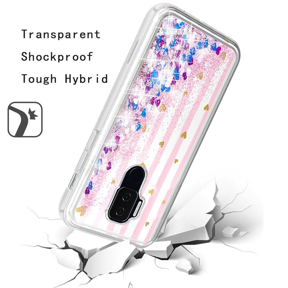 Cricket Influence KaseAult Liquid Quicksand Glitter Cover Case - Gold Love Stripes (1101249)