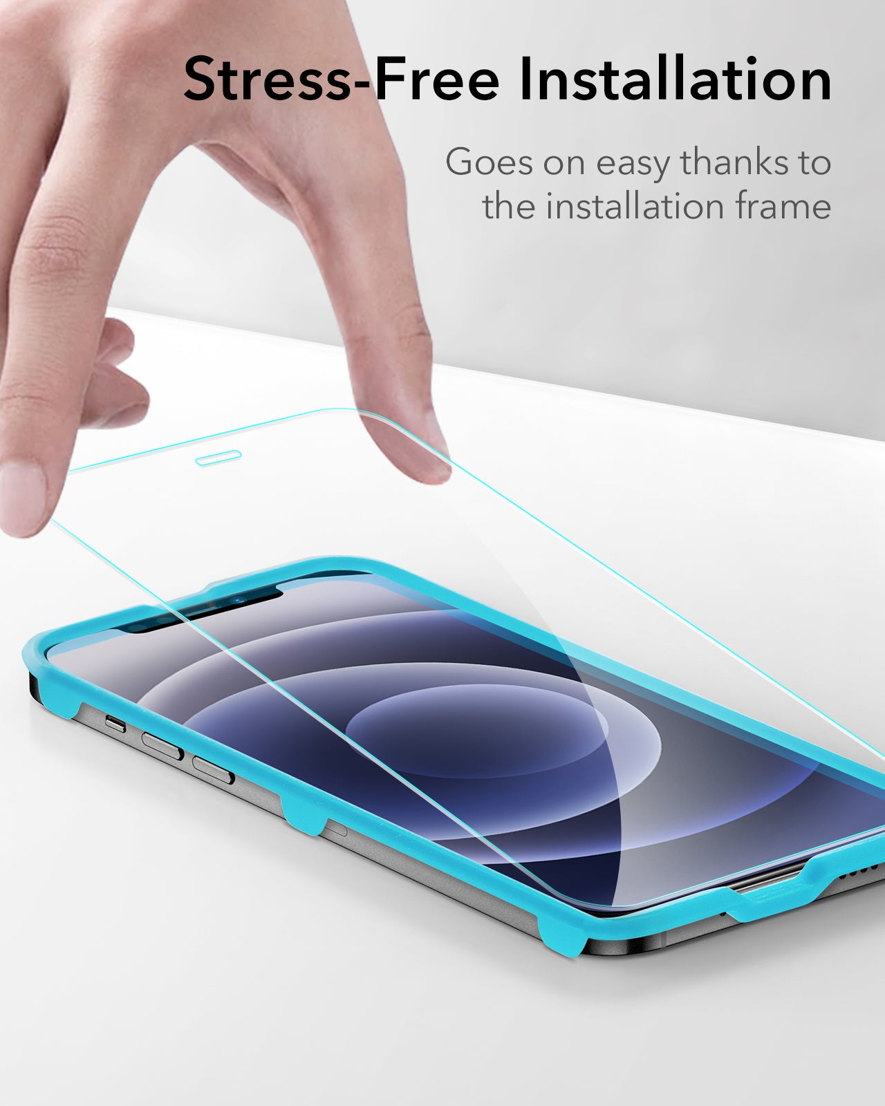 ESR Tempered-Glass Screen Protector for iPhone 12 Mini [2-Pack] [Easy Installation Frame] - Clear (110024)