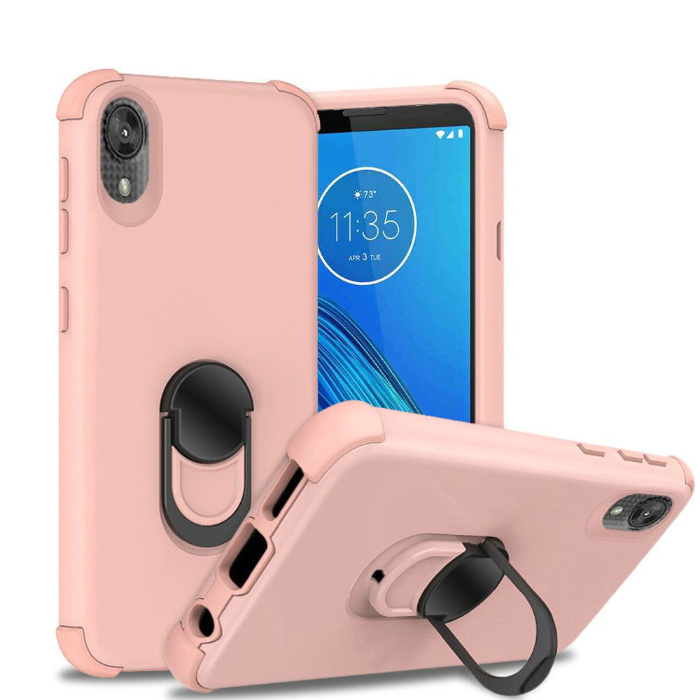 Samsung Galaxy A10e Ring Stand Hybrid w/ Raised Edges - RoseGold (9971)