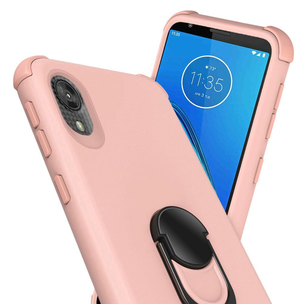 Samsung Galaxy A10e Ring Stand Hybrid w/ Raised Edges - RoseGold (9971)