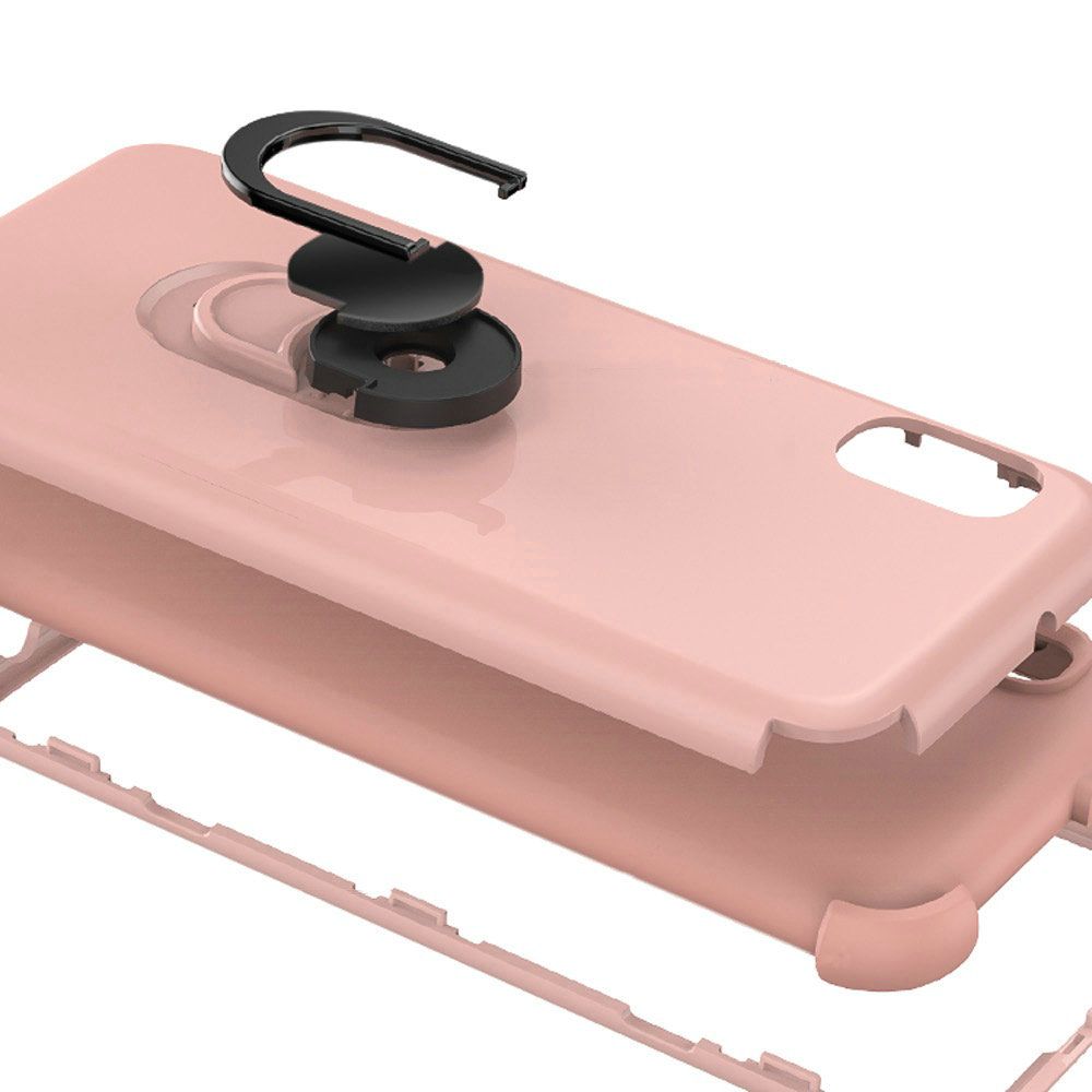 Samsung Galaxy A10e Ring Stand Hybrid w/ Raised Edges - RoseGold (9971)