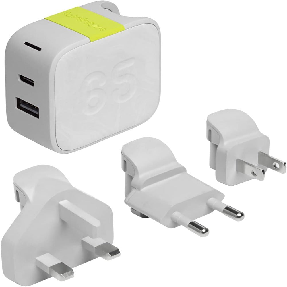 Infinity Lab InstantCharger 65W 2 USB Powerful USB-C and USB-A GaN PD charger (White) LANE B RACK (1102948)