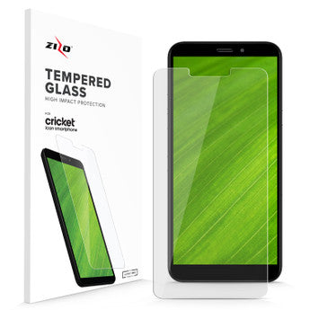 CRICKET ICON SMARTPHONE ZIZO TEMPERED GLASS (Clear) (4197)