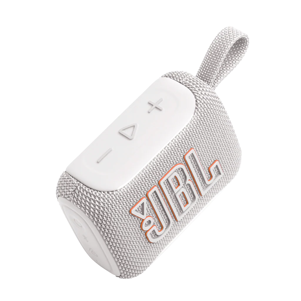 JBL GO 5 PORTABLE BLUETOOTH SPEAKER - WHITE ( 1107960) (MSRP $69.99)