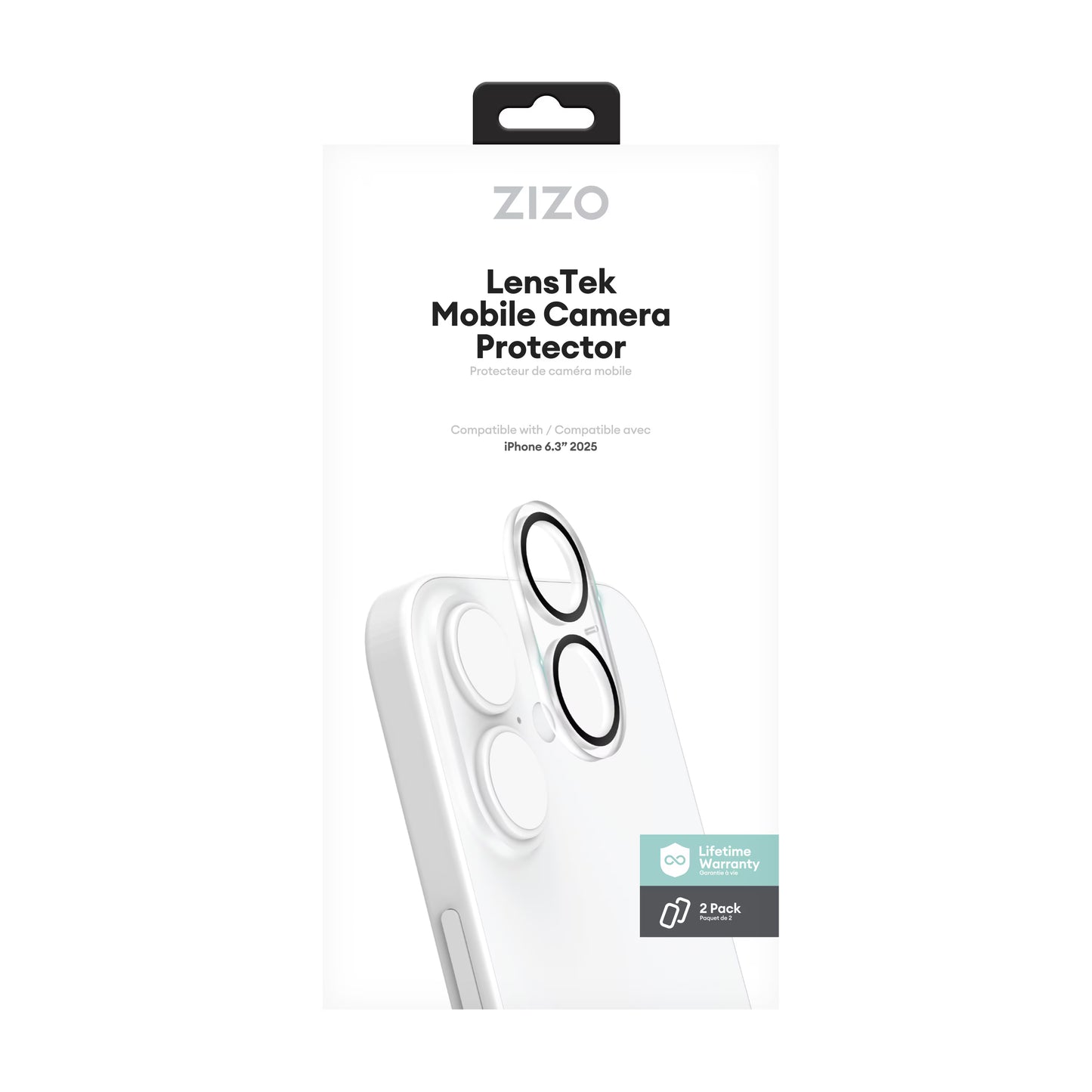 ZIZO LensTek iPhone 17 Camera Lens Protector (2 Pack) - Black  ( 1103533) (MSRP $49.99)