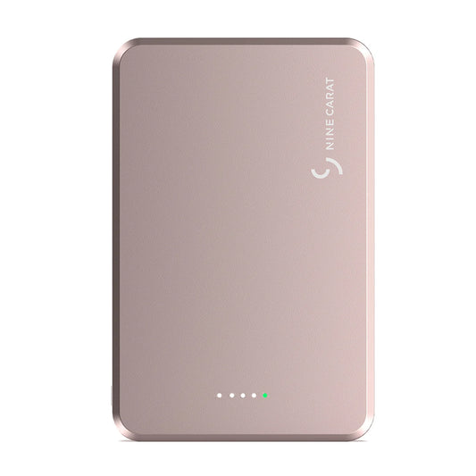 NineCarat Magnetic Power Bank (5K, Ultra Slim) Pink ( 1107491) (MSRP $59.99)