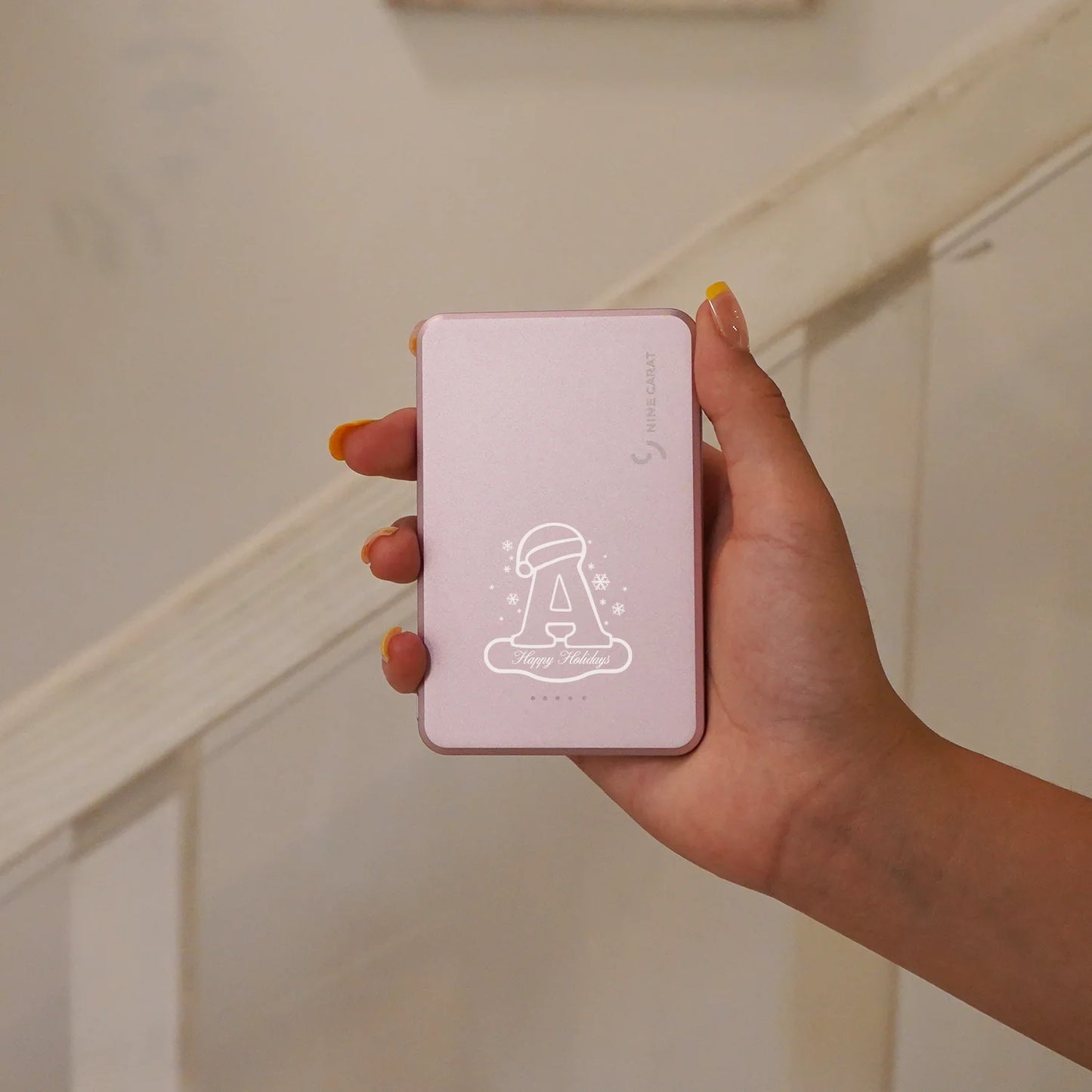 NineCarat Magnetic Power Bank (5K, Ultra Slim) Pink ( 1107491) (MSRP $59.99)